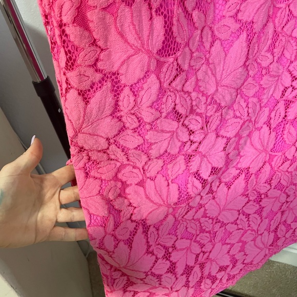 NWT Hot Pink CeCe Lace Dress - Picture 8 of 11